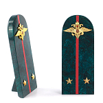 Сувенир Погон МВД из натурального камня змеевик Souvenir Epaulets варинант исполнения - 2 | Loft Concept в Екатеринбурге
