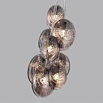 Люстра подвесная с 8-ю круглыми плафонами из рельефного стекла Disc Light варинант исполнения - 3 | Loft Concept в Екатеринбурге