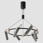 Люстра круглая с 9-ю цилиндрическими плафонами на магнитном креплении Bronze Concert варинант исполнения - 4 | Loft Concept в Екатеринбурге