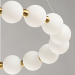 Люстра круглая с матовыми белыми шарами PEARLS Suspension варинант исполнения - 9 | Loft Concept в Екатеринбурге