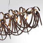 Люстра подвесная линейная с переплетенными металлическими лентами и цепочками Atlantis Chain варинант исполнения - 5 | Loft Concept в Екатеринбурге