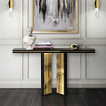 Консоль чёрная с позолоченной центральной частью Beyond Console варинант исполнения - 4 | Loft Concept в Екатеринбурге