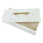 Шкатулка из белого мрамора Save Time варинант исполнения - 3 | Loft Concept в Екатеринбурге
