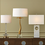 Настольная лампа с прозрачным корпусом и фактурным абажуром Charm and Luxury варинант исполнения - 3 | Loft Concept в Екатеринбурге