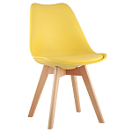 Стул с основой из пластика и мягким сиденьем Arvika Yellow варинант исполнения - 1 | Loft Concept в Екатеринбурге