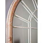 Зеркало-окно настенное в венецианском стиле с деревянной рамой бежевого цвета Venetian Smooth варинант исполнения - 7 | Loft Concept в Екатеринбурге