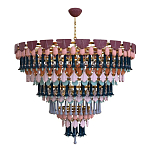 Люстра круглая с декором из разноцветных элементов в виде листьев Changing Seasons варинант исполнения - 3 | Loft Concept в Екатеринбурге