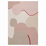 Плед из хлопка бежевого цвета с абстрактным принтом Elysian Flow Peach варинант исполнения - 1 | Loft Concept в Екатеринбурге