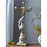 Подсвечник белый Попугай из фарфора с бронзовыми элементами Eden Garden варинант исполнения - 4 | Loft Concept в Екатеринбурге