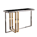 Консоль в современном стиле с черной стекляной столешницей Console with Black Glass варинант исполнения - 1 | Loft Concept в Екатеринбурге