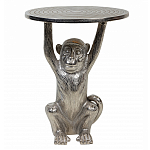 Столик с подстольем в виде обезьянки Bombay Nickel варинант исполнения - 2 | Loft Concept в Екатеринбурге
