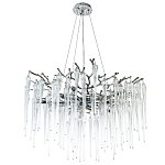 Люстра с хрустальными подвесками Frozen Drops Chandelier Chrome 10 варинант исполнения - 2 | Loft Concept в Екатеринбурге