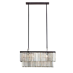 Люстра линейная прямоугольная с подвесками из натурального перламутра Nacre варинант исполнения - 1 | Loft Concept в Екатеринбурге