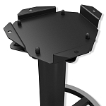 Барный стул вращающийся со спинкой и подлокотниками Douglas Rhombus Черный Велюр варинант исполнения - 6 | Loft Concept в Екатеринбурге