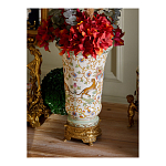 Ваза из фарфора на бронзовом основании Turquoise Blooming Garden варинант исполнения - 9 | Loft Concept в Екатеринбурге