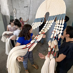 Настенное украшение из нитей Корона с кисточками Crown Wall Hanging варинант исполнения - 3 | Loft Concept в Екатеринбурге