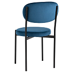 Стул с круглым сиденьем на металлическом основании ALFIE CHAIR Blue варинант исполнения - 4 | Loft Concept в Екатеринбурге