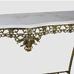 Консоль из бронзы с мраморной прямоугольной столешницей Bronze Console варинант исполнения - 2 | Loft Concept в Екатеринбурге