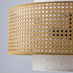 Подвесной светильник с декоративным поясом из плетеного бамбука Biuloggicu варинант исполнения - 7 | Loft Concept в Екатеринбурге