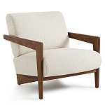 Кресло Avalon White Boucle из массива ореха варинант исполнения - 1 | Loft Concept в Екатеринбурге