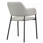 Стул мягкий с подлокотниками Chair Gray Upholstery Boucle варинант исполнения - 3 | Loft Concept в Екатеринбурге