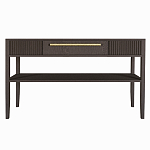 Дизайнерская Консоль с полкой и ящиком Primo Темный орех варинант исполнения - 8 | Loft Concept в Екатеринбурге