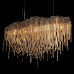 Люстра подвесная с металлическими цепочками и изогнутыми металлическими дугами 72 см Atlantis Chain варинант исполнения - 8 | Loft Concept в Екатеринбурге