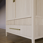 Шкаф платяной Primo с выдвижными ящиками шпон Черный дуб варинант исполнения - 5 | Loft Concept в Екатеринбурге