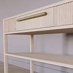 Дизайнерская Консоль с полкой и ящиком Primo Светлый дуб варинант исполнения - 3 | Loft Concept в Екатеринбурге