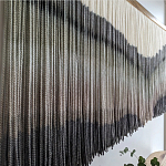 Пейзаж из нитей Макраме Wall decor Black and White Landscape варинант исполнения - 2 | Loft Concept в Екатеринбурге