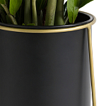 Кашпо из металла и латуни Elegance Elevated Planters черное варинант исполнения - 4 | Loft Concept в Екатеринбурге