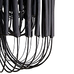 Люстра черная с несколькими ярусами деревянных палочек Bright Wooden Chandelier варинант исполнения - 6 | Loft Concept в Екатеринбурге