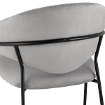 Серый стул с обивкой из искусственной замши Alexis варинант исполнения - 7 | Loft Concept в Екатеринбурге