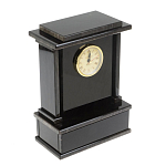 Часы настольные черные из натурального камня Обсидиан Stone Clock варинант исполнения - 2 | Loft Concept в Екатеринбурге