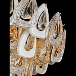 Люстра с многослойными белыми и прозрачными подвесками Character Chandelier варинант исполнения - 2 | Loft Concept в Екатеринбурге