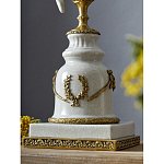 Подсвечник белый Попугай из фарфора с бронзовыми элементами Eden Garden варинант исполнения - 5 | Loft Concept в Екатеринбурге