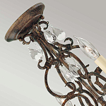 Люстра бронзового цвета с 4-мя лампами и подвесками из оптического стекла в классическом стиле Feiss варинант исполнения - 8 | Loft Concept в Екатеринбурге