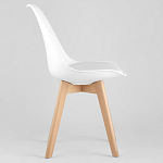 Стул с основой из пластика и мягким сиденьем Arvika White варинант исполнения - 3 | Loft Concept в Екатеринбурге