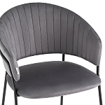 Стул в велюре серого цвета Horizon варинант исполнения - 6 | Loft Concept в Екатеринбурге