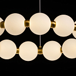 Люстра круглая с матовыми белыми шарами PEARLS Suspension варинант исполнения - 5 | Loft Concept в Екатеринбурге