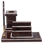 Настольный письменный набор из природного камня обсидиана с декором в виде орла Golden Eagle варинант исполнения - 5 | Loft Concept в Екатеринбурге