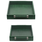 Комплект из двух прямоугольных подносов зеленого цвета Serpent варинант исполнения - 3 | Loft Concept в Екатеринбурге