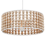 Люстра в форме цилиндра с вставками из деревянных бусин Wooden Beads варинант исполнения - 2 | Loft Concept в Екатеринбурге