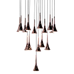 Люстра светодиодная с акриловыми конусообразными плафономи розовое золото Astra 60   варинант исполнения - 1 | Loft Concept в Екатеринбурге