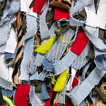 Ковер прямоугольный разноцветный из джинсовой одежды Zero Waste варинант исполнения - 3 | Loft Concept в Екатеринбурге