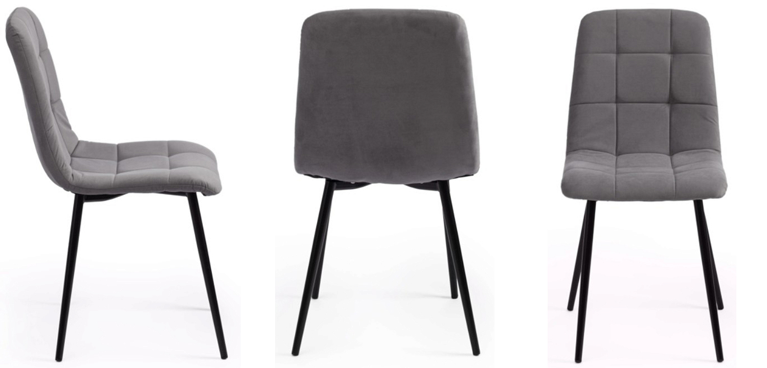 Стул Nancy Velour Grey Chair Стул Nancy Velour Grey Chair - Loft-Concept в Екатеринбурге