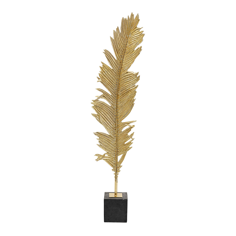 Декоративная статуя из металла Golden Feather Глянцевое золото Черный в Екатеринбурге | Loft Concept 