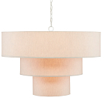 Люстра круглая трехъярусная с тканевыми абажурами Light Soft Glow варинант исполнения - 1 | Loft Concept в Екатеринбурге