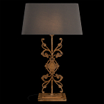 Настольная лампа на ажурном чугунном основании с серым абажуром Openwork Lamp варинант исполнения - 2 | Loft Concept в Екатеринбурге