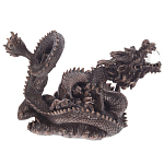 Декоративная статуэтка Дракон Fuzanglong Dragon Dark Bronze Statuette варинант исполнения - 1 | Loft Concept в Екатеринбурге
